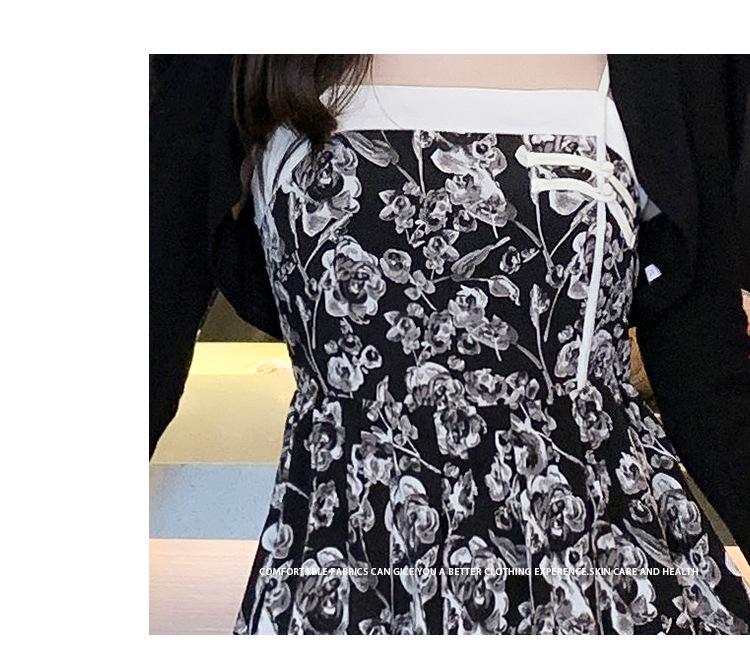 Spring Chic Floral Two-Piece French Slip Dress Set