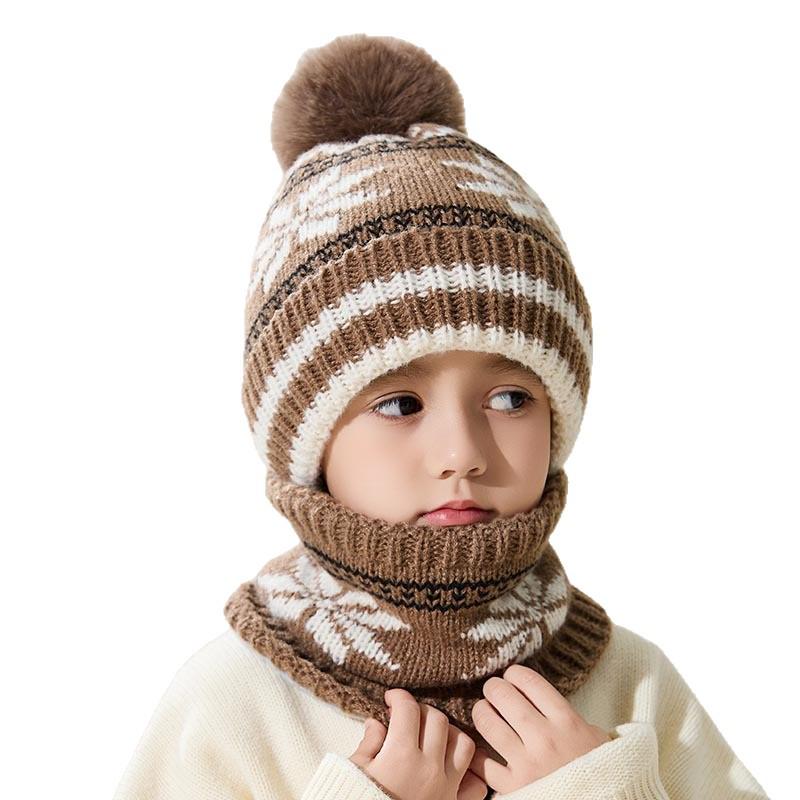 Neue süße gestrickte Kinderhüte: Warme, verdickte, ohrenschützende Schalmützen für Jungen und Mädchen, perfekt für Herbst und Winter