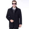 2024 Men's Mid-Length Wool Cashmere Coat - Winter Plus Size Business Style