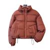 Women Off White Parka Jacket Fashion Warm Cotton Jacket Outerwear Harajuku 90s Korean Vintage Padded Jacket Winter 2000s Clothes