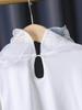 High-End Girls' Lace Collar White Summer Top - Thin Style, Short Sleeve