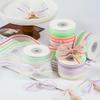 10yards/Roll Bow Ribbon Transparent Rainbow Color DIY Silk Ribbon 9 Meters Bouquet Gift Packaging 2.5cm Bubble