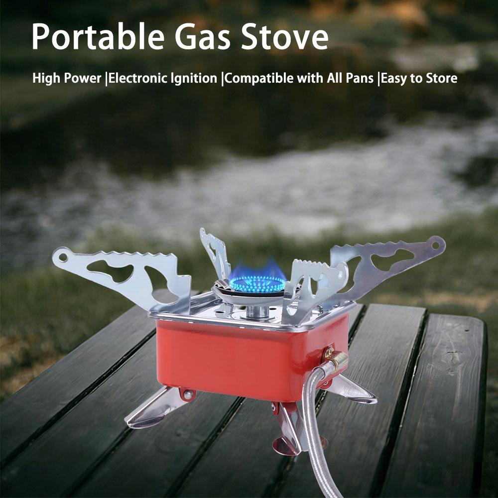 High Power Folding Gas Burner Compact Fondue Gas Cooker Cookware Square Cassette Stove  Picnic