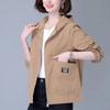 Casual Large Size Loose Hooded Short Jacket Female Spring and Autumn New Korean Jacket