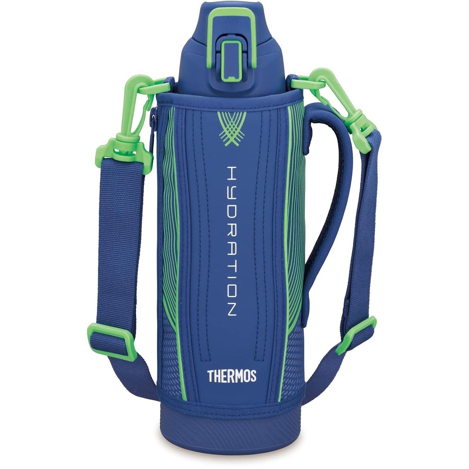 Thermos Vacuum Insulated Sports Bottle 1L Blue Green Cooling Only FHT-1002F BLGR