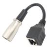 XLR 3pin to RJ45 Female Adapter Cable Rubber Cover XLR Male to RJ45 Network Connector Extension Cable 5.9in