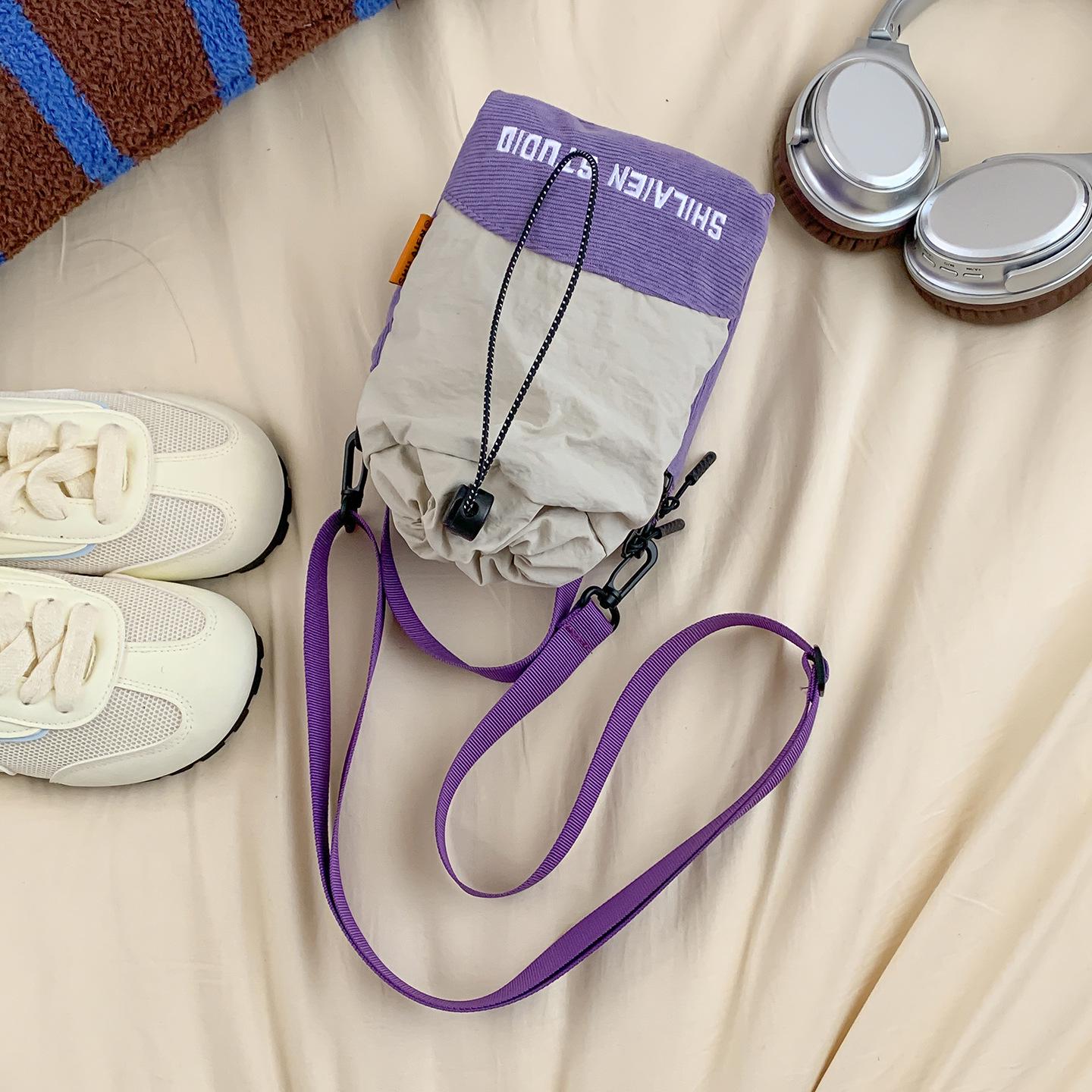 Универсальная спортивная сумка кроссбоди: Унисекс, Сумка через плечо на шнурке, Совместимая с телефоном