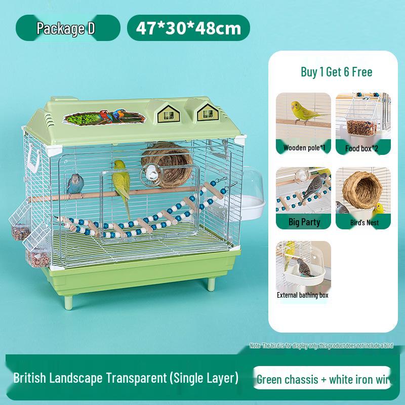 ClearView Zier Vogelkäfig für Finken und Wellensittiche - Großes Villen Design