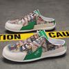 Summer Men Half Slippers Breathable Mens Casual Shoes Lightweight Slip On Man Loafers Fashion Walking Sneakers Lazy Canvas Shoes