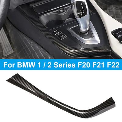 Apenas para Carro com Volante à Esquerda Tira Lateral em Forma de L de Fibra de Carbono para Alavanca de Câmbio para BMW F20 F21 2012-2019 / F22 F23 2014-2019