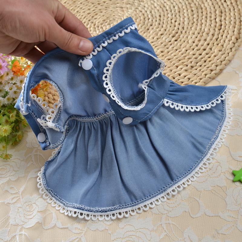 Pet Denim Princess Skirt: Summer Vest-Style Cat & Dog Apparel