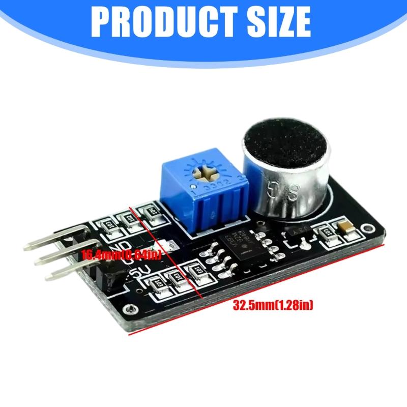 Einstellbare Empfindlichkeit LM393 Schallsensoren Modul Low-Level-Signalausgang Kompatibel für DIY-Elektronik und Hausautomationssysteme