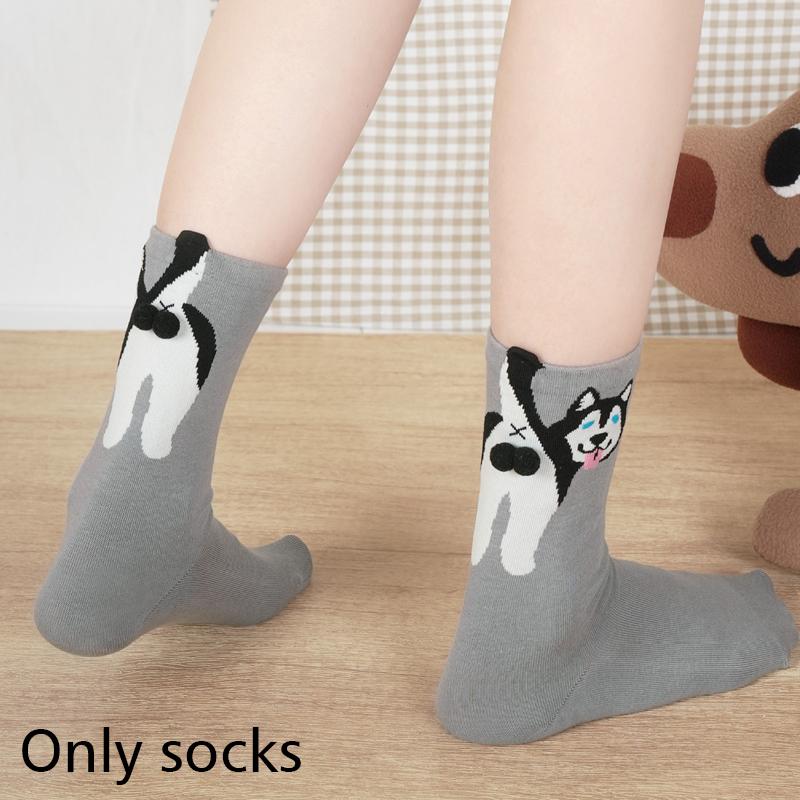 1 Paar Druck Bequem Mehrteilig Hautfreundlich Cartoon Warm Tier Ei Socken Leichtes Gefühl Bunt Niedlich Täglich Atmungsaktiv