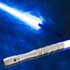 YDD Lightsaber with LED Blade, Metal Hilt, Force FX, Sound Effects, Sensor, Rechargeable Light-Up Sword (Silver-Blue Blade)