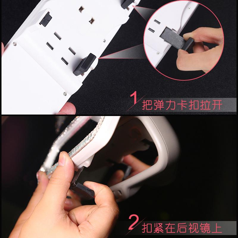 Fashion Rhinestone Bowknot Car Interior Mirror Decor Women Crystal Diamond Rear Mirror Ornament Car Mirror Accessories