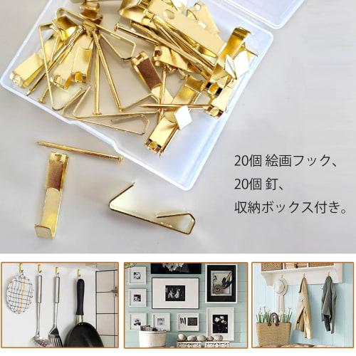 5WYOUKE [20-Pack] Stylish Thumb Tack Hooks, Pin Hooks, Weight Capacity Approximately 45kg, For Drywall, Plywood, and Wood, Nail Hooks, Wall Mountable,