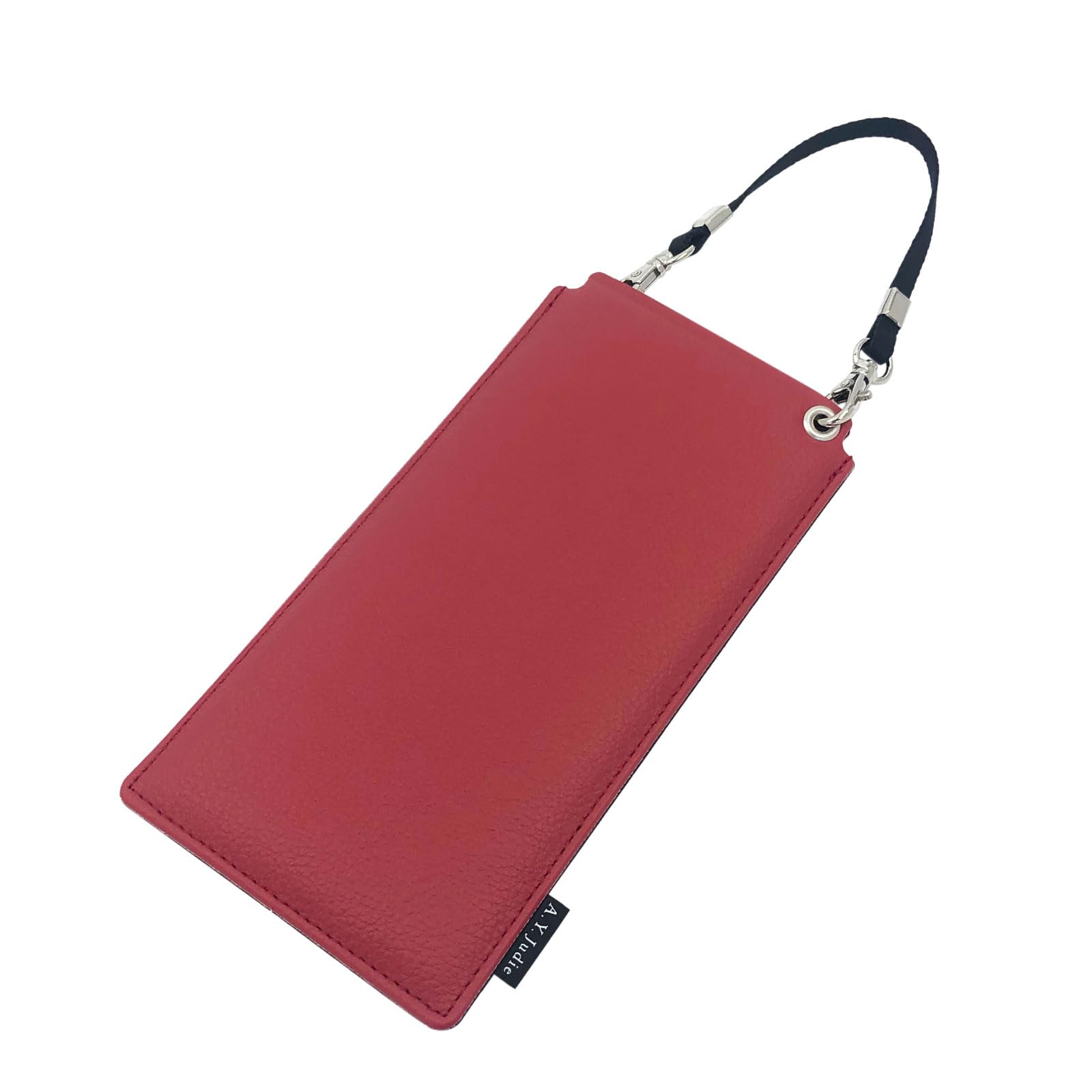 

A.Y.Judie Eyeglass Pouch, Grained, Red, s05-005, F300245