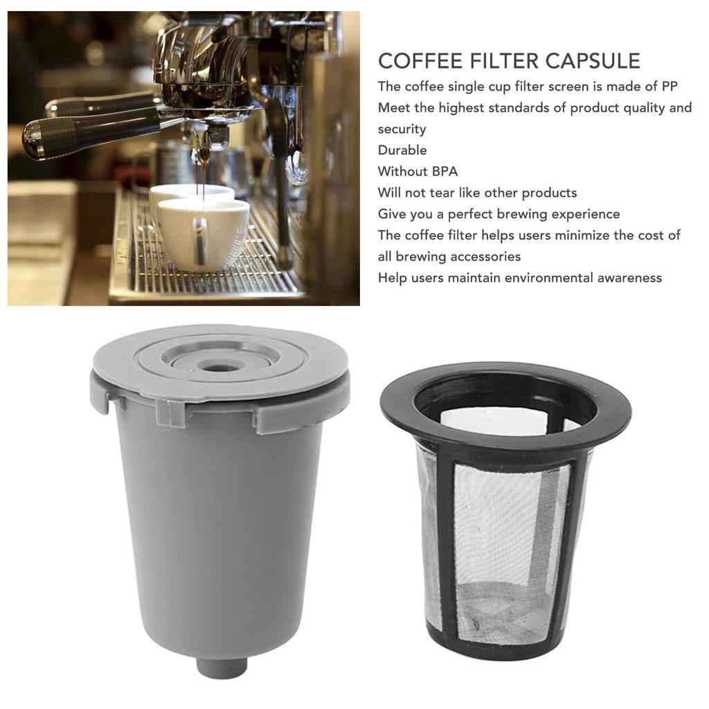 Coffee Capsule Practical Lightweight Single Cup Coffee Dripper Coffee Filter Reusable Ground Coffee Filter for Cuisinart Coffee Machines Cup, Capsule,