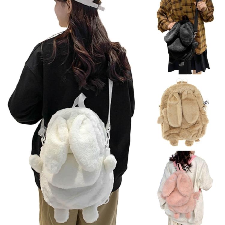 Versatile Backpack Plush School Bag Rucksack Daypack for Books Laptops and More