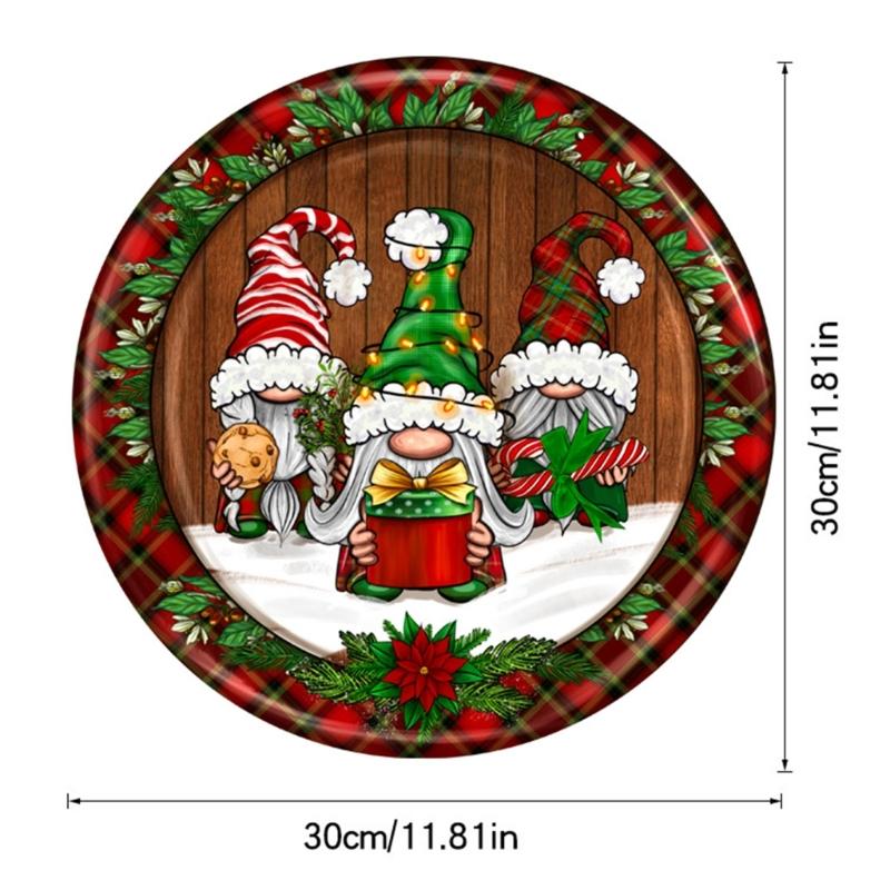 Christmas Wood Pendant Snowmans Gnome Christmas Tree Hanging Ornament for Festival Holiday Party Backdground Decor