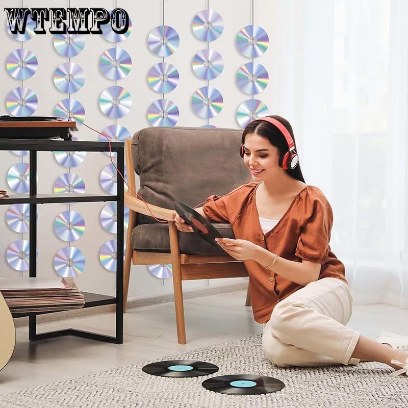WTEMPO Retro Disco Disc Shape Design Festival Party Event Decorations Creative DIY Perform/Concert/Music Exchange Meeting Background Decorations,