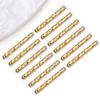 18K Gold-Plated Faceted Starry Tube Beads for DIY Jewelry Making