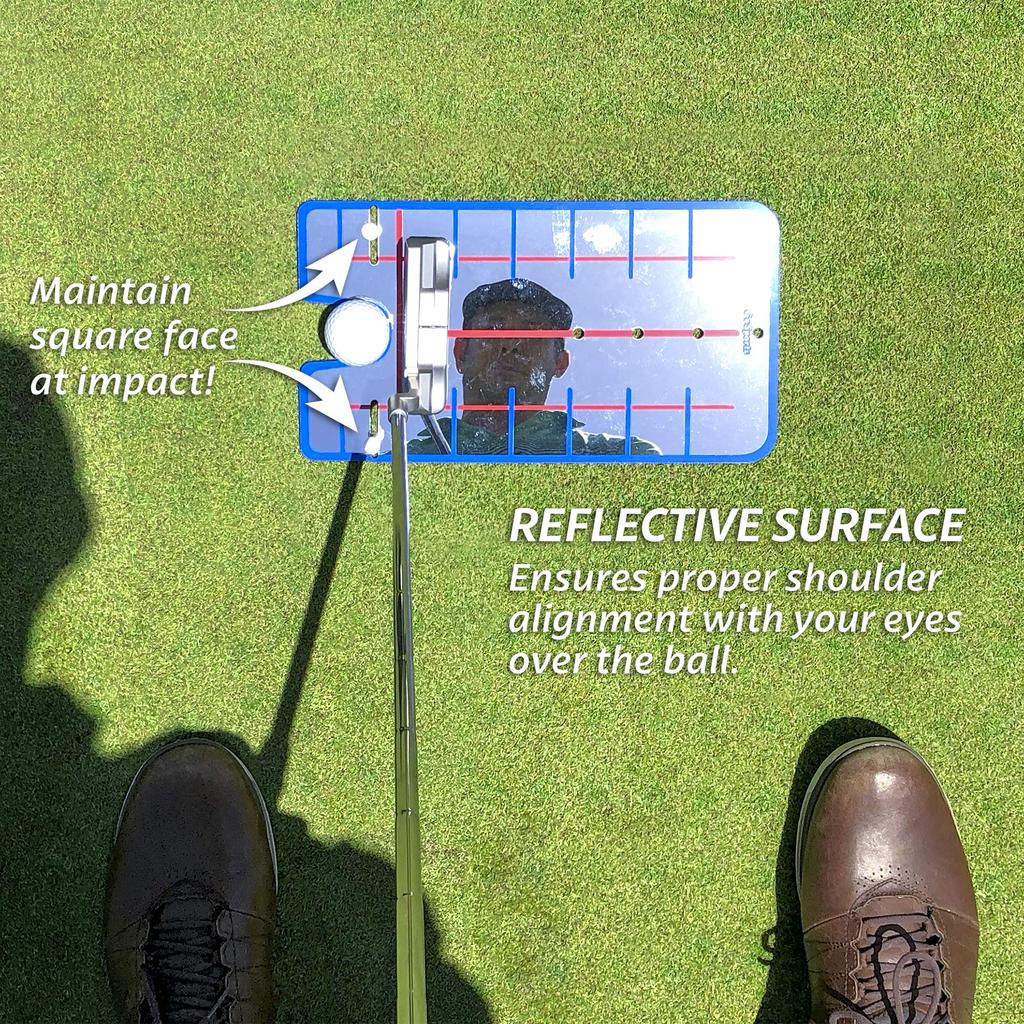 (12" Standard Mirror) - GoSports Golf Putting Alignment Mirror - Indoor Outdoor Eye Line Guide - Putt Like The Pros (Choose Between Standard and XL