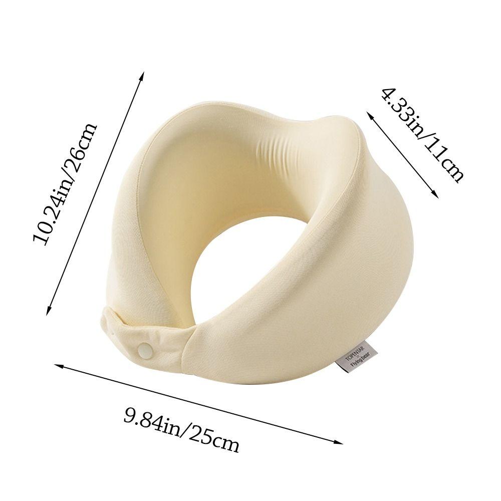 Slow Rebound U-Shaped Neck Pillow Machine-Washable Cover Soft Material Travel Neck Pillow Portable Design With EVA case