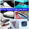 Chrome Exterior Refit Kit Rearview Mirror Strip / Tail Lamps / Side Body Fender / Oil Cover Trim For Toyota C-HR CHR 2016 -