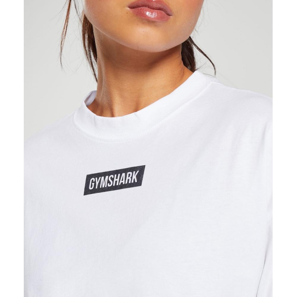 Gymshark Bloque Camiseta Oversize blanca B6a3z Wb86