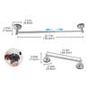 Not Drill Installation Extendable Towel Brackets Steel Bathroom Towel Rack Strong Grip Suction Cups Strong for Home Use