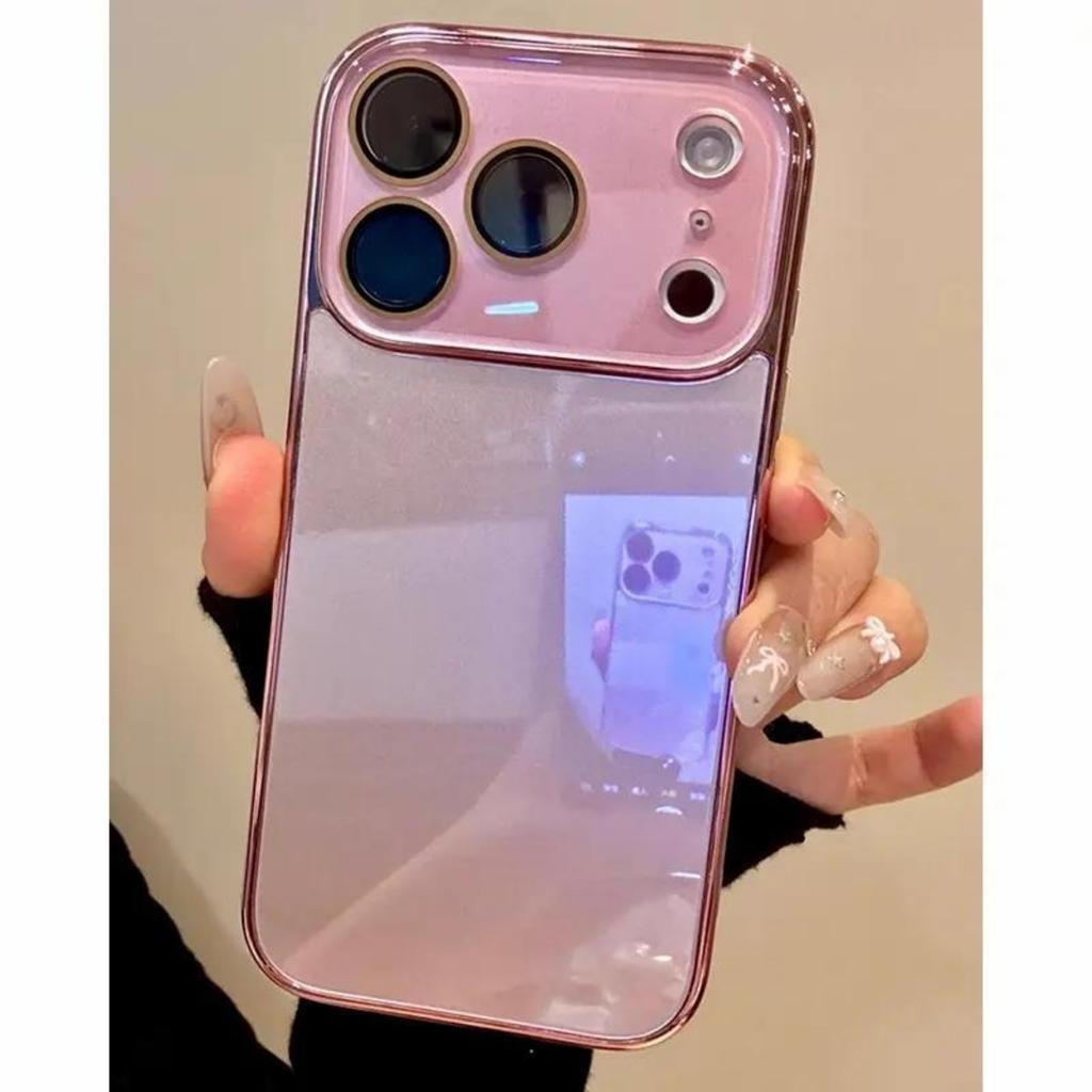 Luxury Tempered Glass Camera Protection Plating Case for iPhone 17 16 15 14 13 12 Pro Max Full Bumper Shockproof Hard Back Cover