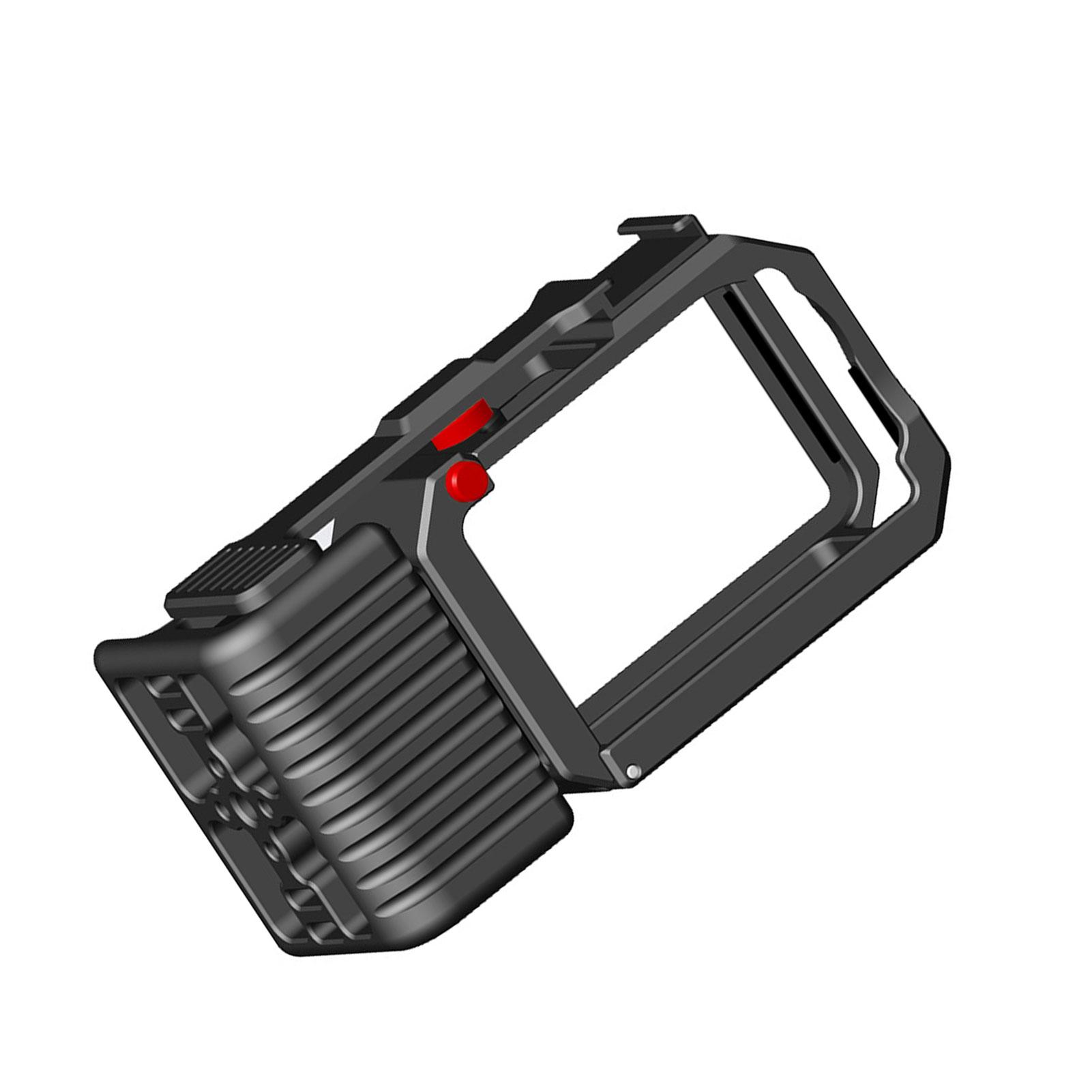CosyHome Camera Grip Handvat Kooi Aluminiumlegering Straat Grip Kit voor Action 6 Beschermend Frame met Snelontspanner Knop
