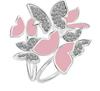 Korean Style Rhinestone Butterfly Three-Ring Scarf Buckle & Dual-Use Brooch