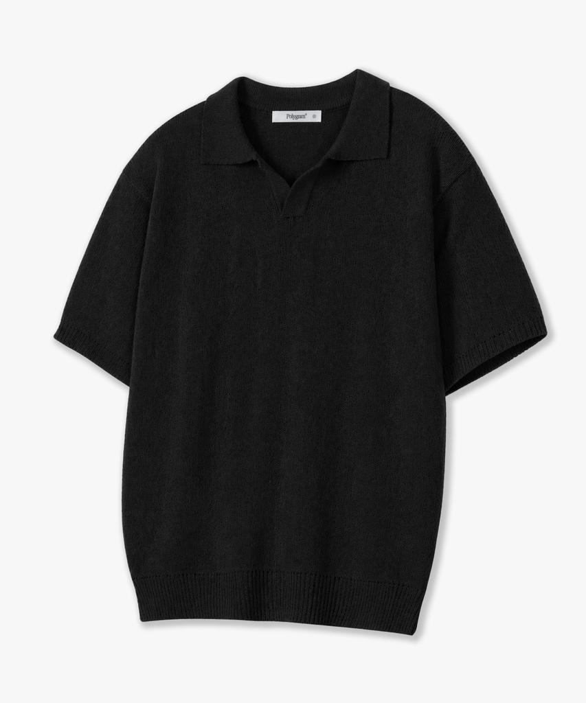 POLYGRAM Boucle Open Collar Half Knit - 8 Colors (Type A)