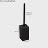 Stainless Steel Toilet Brush Holder Set Black Square Cleaning Tool Durable Vertical Toilet Brush Bathroom Cleaning Accessories
