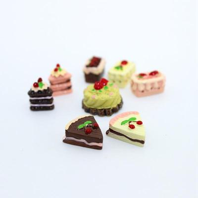 8Pcs/Set Chocolate Cocoa Cakes Miniature Food Models Dollhouse Accessories Doll Creative Decoration Crafts Miniatures Figurines