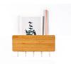 Japanese Solid Wood Wall Hook Rack for Entryway