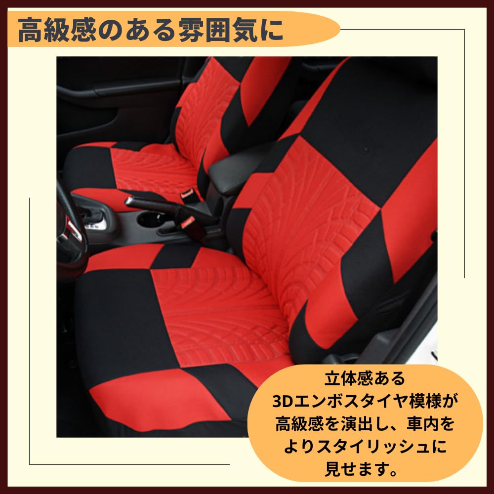 ideamall Car Seat Universal Fit for Kei and Standard Includes Headrest Set of 2 Front Seats Covers, Cars, Covers, (Black)