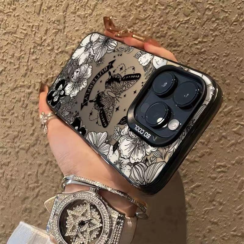 Creative Butterfly Flower Case for iPhone 14/15Pro/16/17 Air - Trendy and High-end Feel
