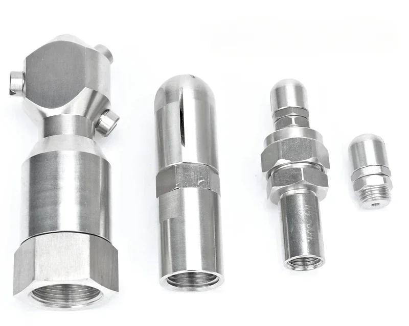 Stainless Steel 360 Degree Automatic Rotating Fan-shaped Nozzle Bottle Can Cleaning Industrial Spray Nozzle
