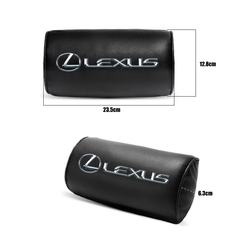 EZQZ3 Car Seat Headrest Neck Pillow PU Leather For Lexus FSPORT LBX NX RX 350h 450h ES UX 300e GS GX IS LS LX CT LC RC GX460 Ct200h