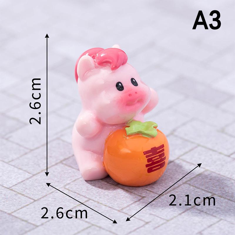 2026  Year Figurines Miniatures Cartoon Lucky Horse Micro Landscape Car Ornaments Home Desk Decorations Room Decor Gift