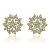 Temperament Korean Simple Diamond Smooth Skin Stone Earrings Earrings