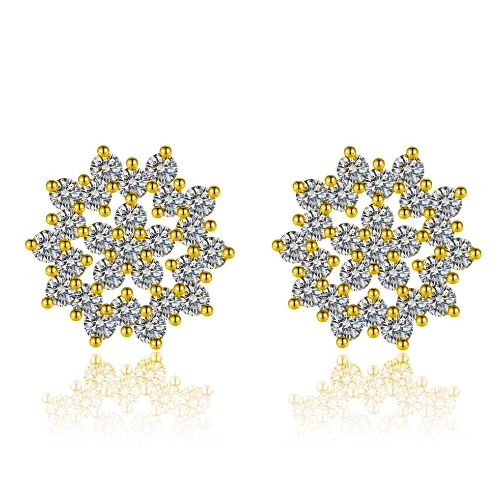 Temperament Korean Simple Diamond Smooth Skin Stone Earrings Earrings