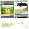 Baluue Blue Pearl Decorative Car Mirror Decorative Flower Pendant