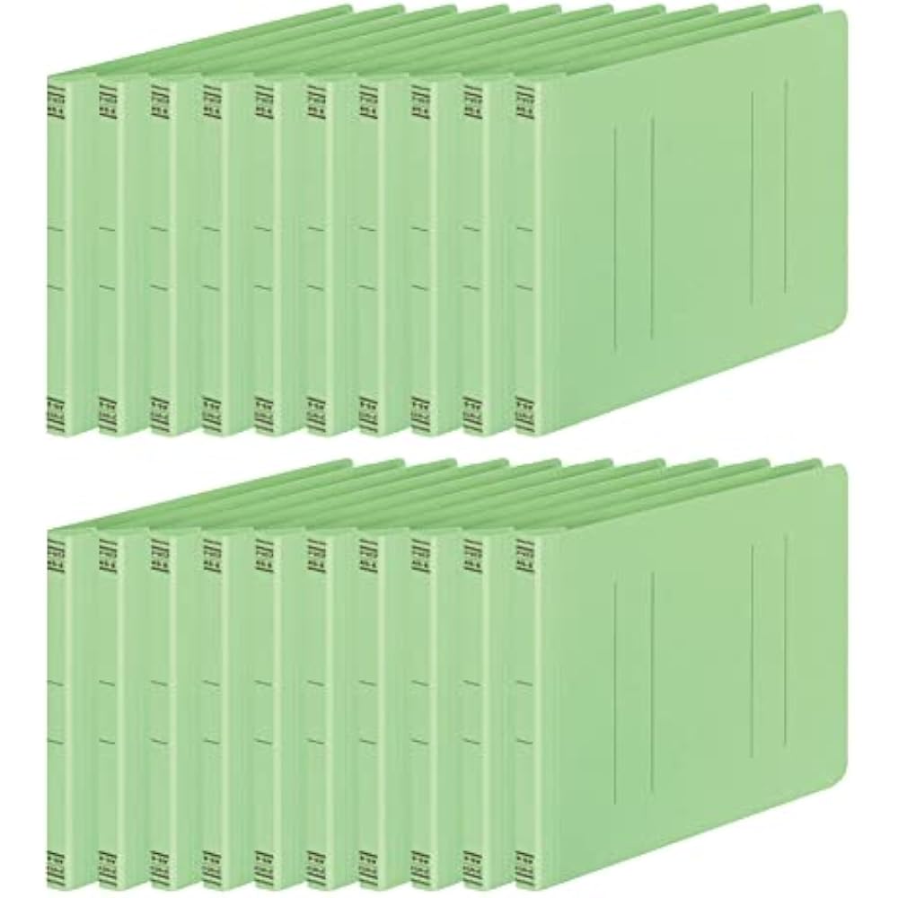 KOKUYO (KOKUYO) File Flat File, Paper Cover, Resin Binding Tool, 2 Holes, A5, Horizontal Green, S...