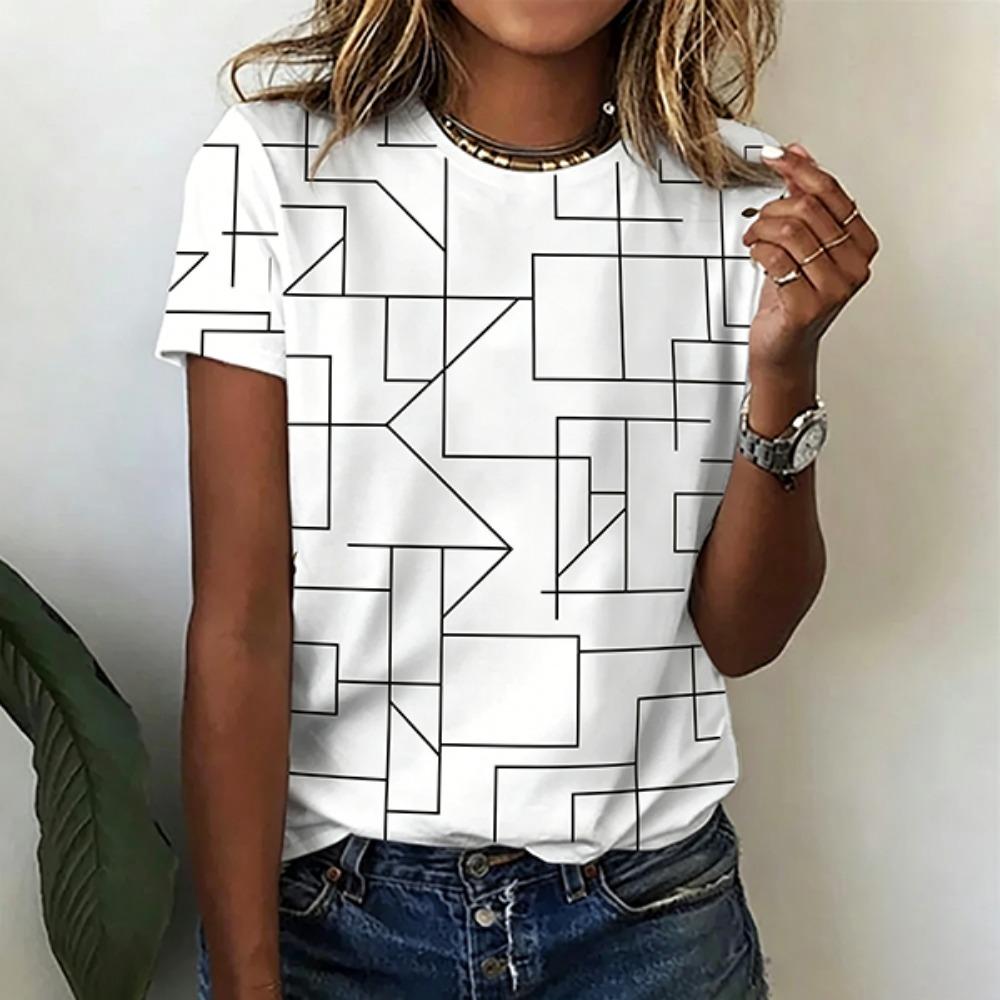 Women's T-shirt - Artistic Graffiti Pattern, Casual Daily Wear
