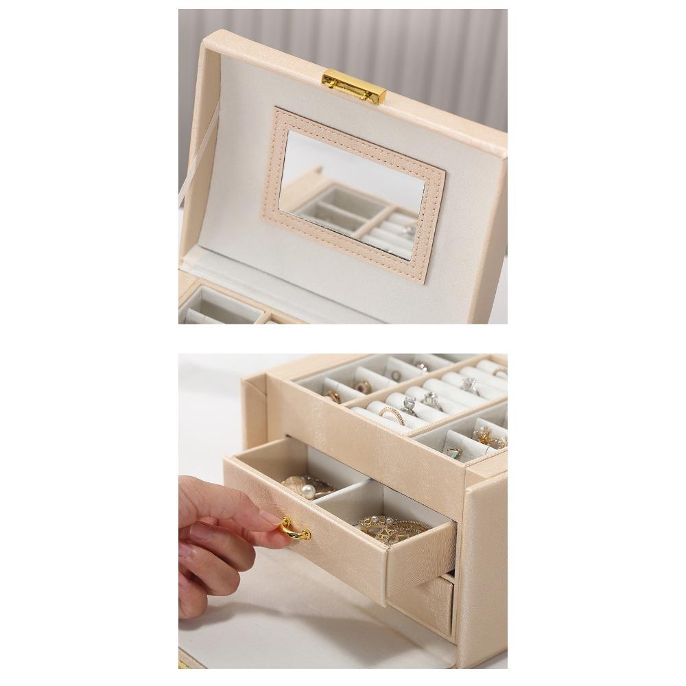 Jewelry Storage Box Black Multi-layer Hand Ring Necklace Jewelry Box with Lock Jewelry Box Jewelry Box Storage