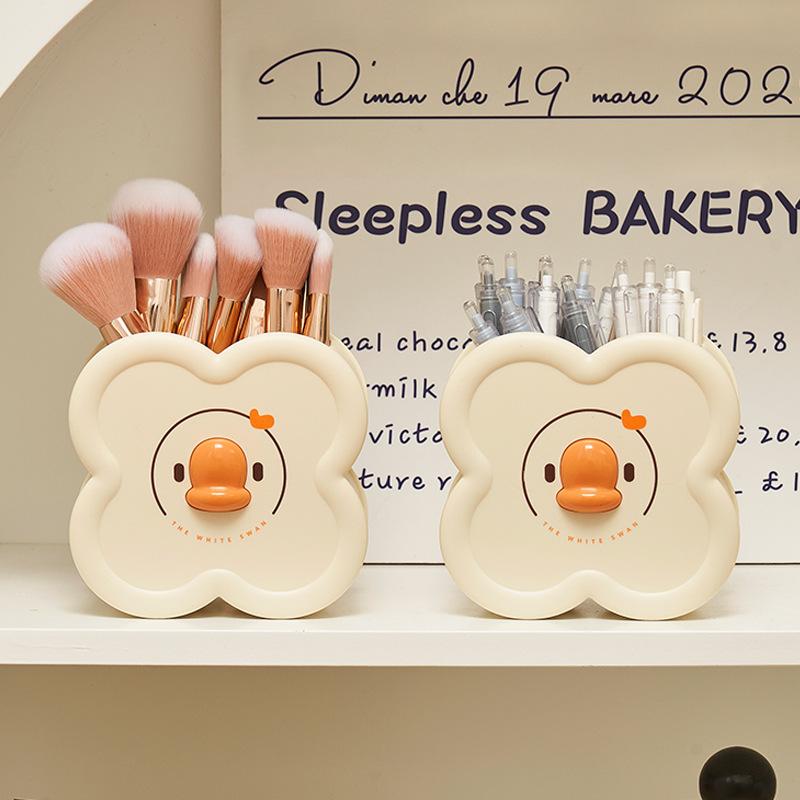 Pen Holder Kids Girl Student Desk Desktop Storage Box High-end Wall-mounted Pen Holder Cute